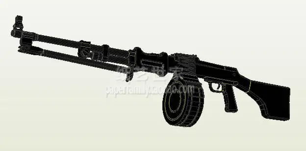 

RPD Soviet Turntable Machine Gun 3D Paper Model DIY