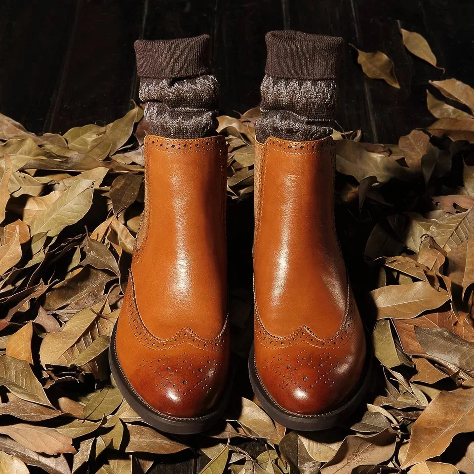 Habillées Hommes Bottes Bottines Vintage Delivr Botte Angleterre Marque marron Véritable De Martins Chelsea Cuir 2019 Mocassins Chaussures En Black Luxe Brun rCdBoex