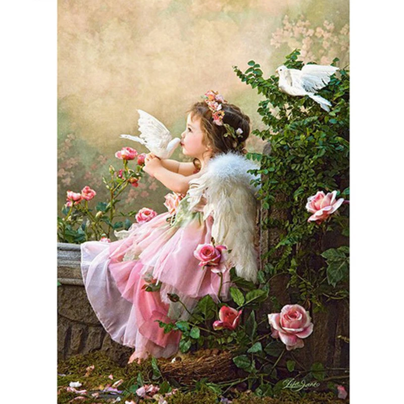 AZQSD Diamond Mosaic Embroidery Fairy Angel Diamond Painting Full square Rhinestone cross stitch Home Decor 5D.jpg_640x640