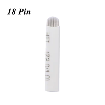 

100 PCS 18 Pin U Shape Tattoo Needles Permanent Makeup Eyebrow Embroidery Blade For 3D Microblading Manual Tattoo Pen