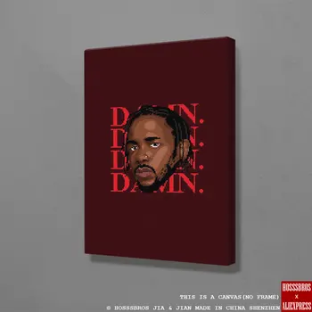 

Kendrick Lamar DAMN rapper Painting Wall Art Canvas For Living Room Home Bedroom Study Dorm room Apartment Art Decoration Prints