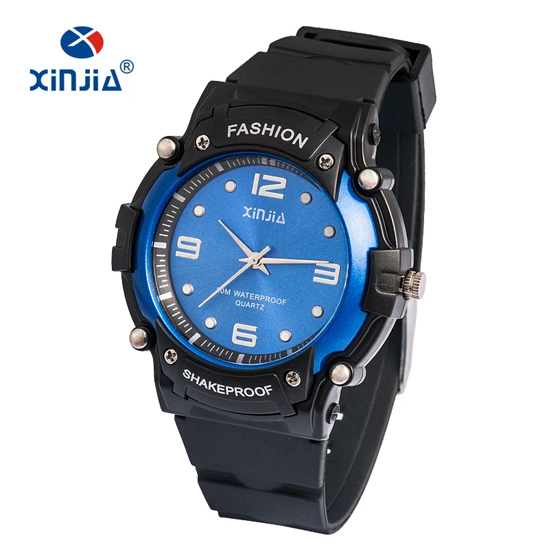 XINJIA Brand Popular Japan Movement Men Quartz Watch Dive Running 30M Fashion Outdoor Sport Wristwatches For Swimming Diver - Цвет: 0192 Blue