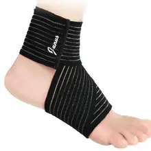Ja220 Голеностопные бандажи Регулируемый Гибкая эластичность пояса бинты защиты крестов спортивные Защитное Снаряжение Черного цвета;