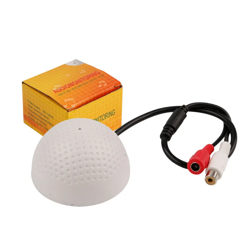 OWGYML CCTV Микрофон DC12V форма «гольф» аудиоприёмник Высокая чувствительность аудио мониторинг диапазон 10 м аудио мониторинг звука