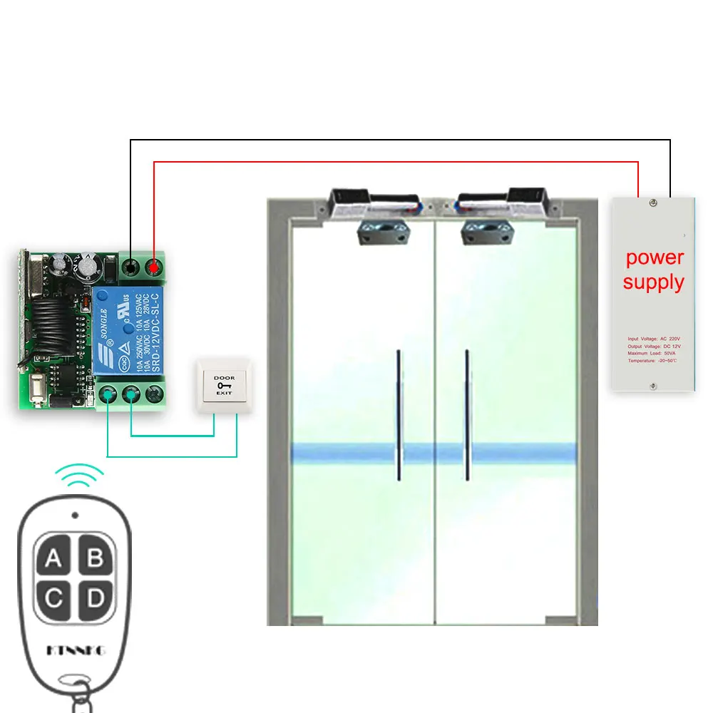 4 шт./компл. DC 12 V 1 Gang дистанционного реле Модуль Беспроводной Электронные дверные реле РФ 433 MHz удаленного Garage poower Управление Прямая поставка