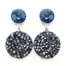 MS Betti весна уникальный дизайн для леди круглые Макси серьги-гвоздики с кристаллами от Swarovski для свадебной вечеринки