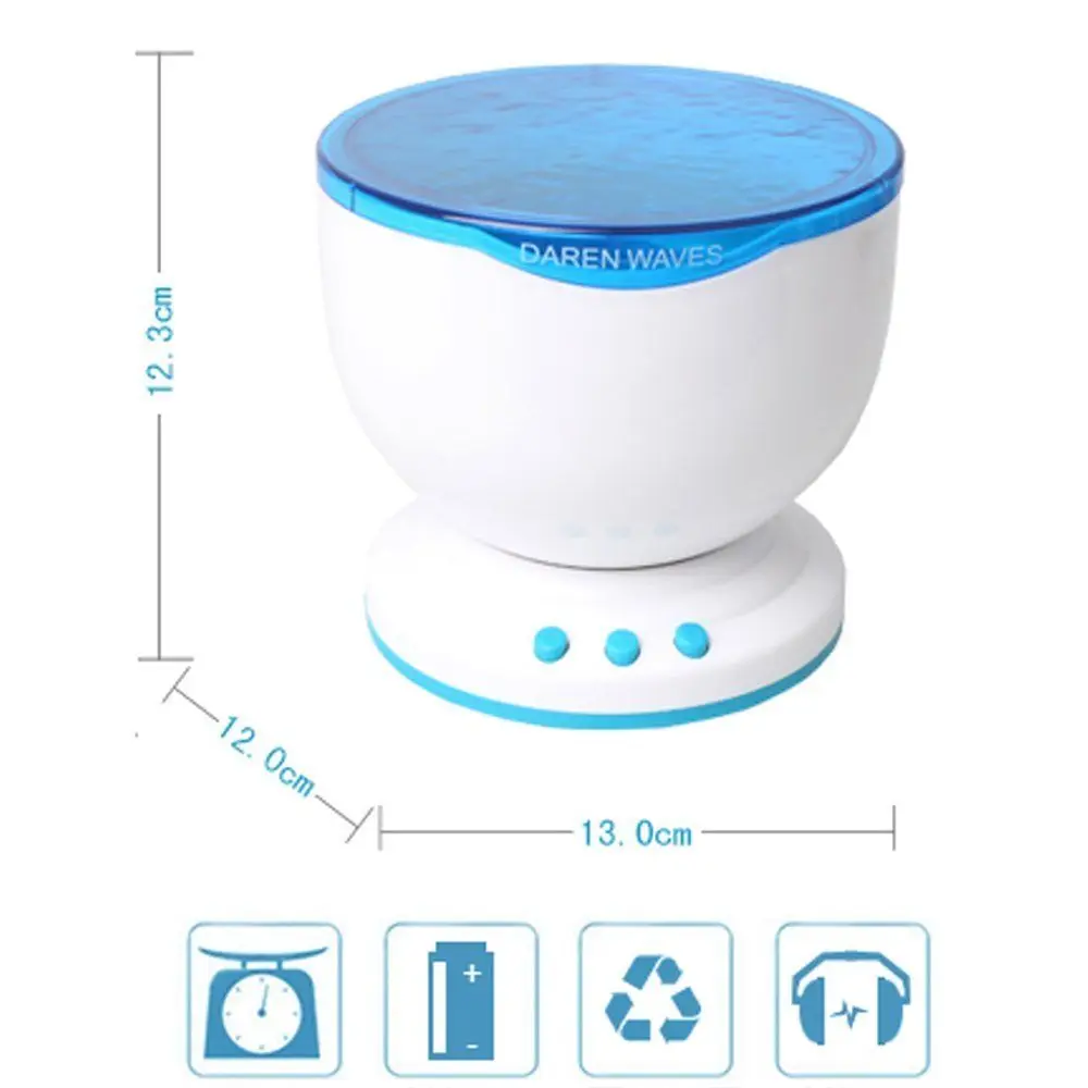 Calming Autism Sensory LED Light Projector Toy Relax Blue Night Music