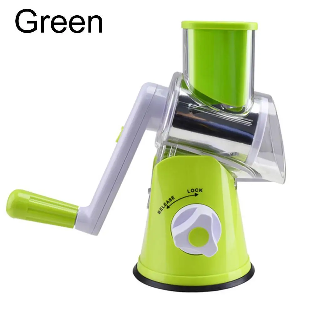 Зеленый Ручной простой ручной спиральный овощерезка кухонный овощерезка нарезной нож из нержавеющей стали кухонный инструмент - Цвет: Зеленый
