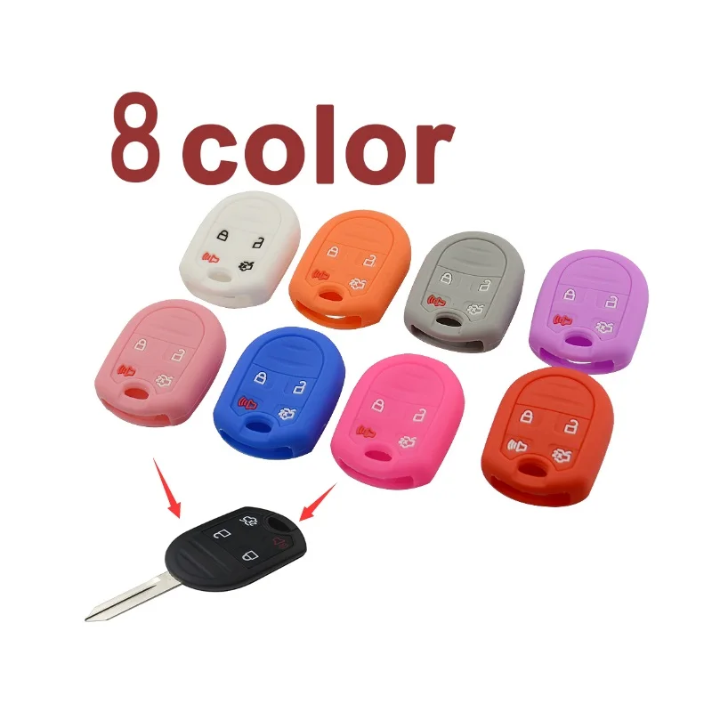 4 buttons silicone car key case for Ford 1