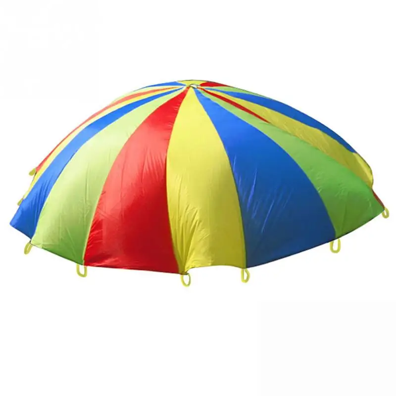 Finest  Hot Rainbow Parachute Dia 2M Child Kids Sports Development Outdoor Umbrella Toy Jump-sack Ballute P