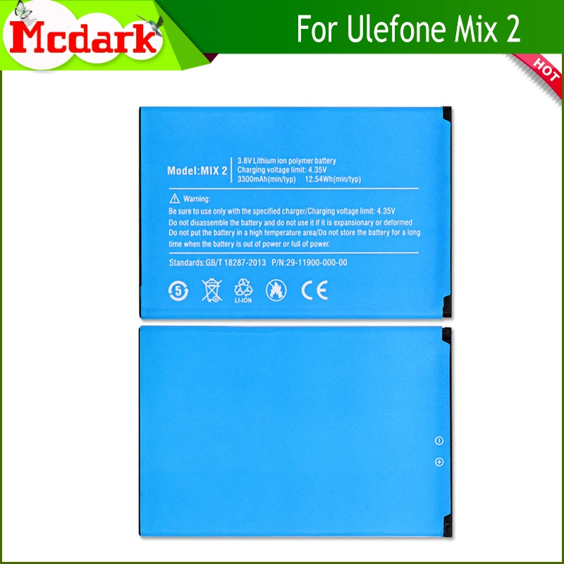 

Mcdark For Ulefone Mix 2 Battery Replacement High Quality Large Capacity 3300mAh Back Up Bateria For Ulefone Mix 2 Smart Phone