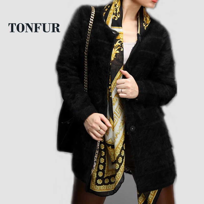 New Arrival Free Shipping Genuine Mink Sweater Women Long Knit Real Natural Fur Cashmere Jacket Waistcoat TP192 | Женская одежда