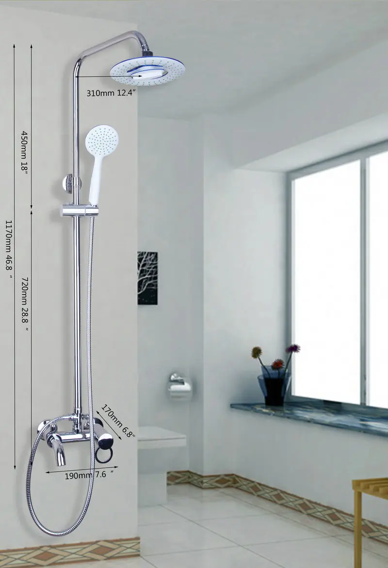 

OUBONI High quality Bath & Shower Faucets Mixers Taps chuveiro with Hand Shower 53006 torneira cuba banheiro ducha