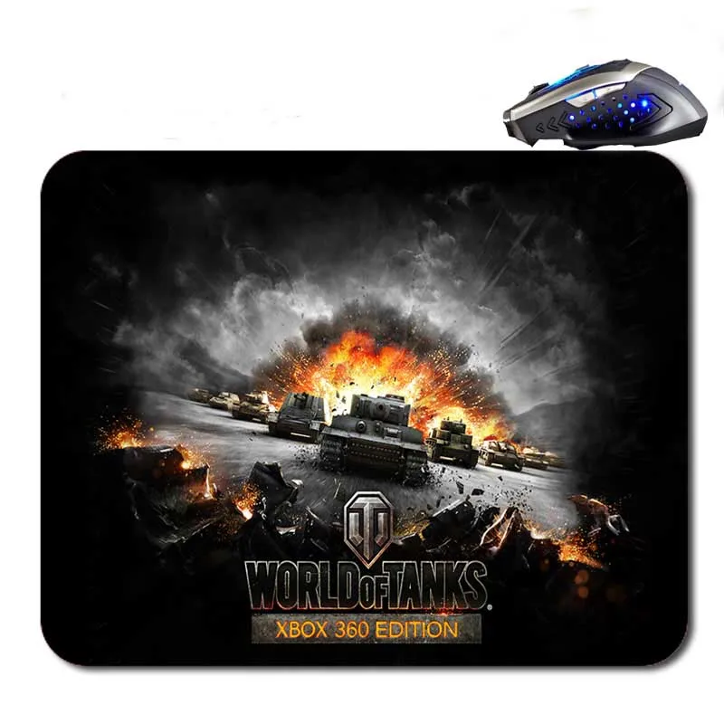 Большой резиновый коврик для мыши Mairuige World Of Tank с логотипом/оптический
