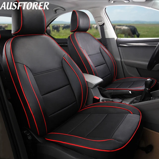 AUSFTORER Cowhide Leather Cover Seat for BMW 318i 320i 320d 325i 328i