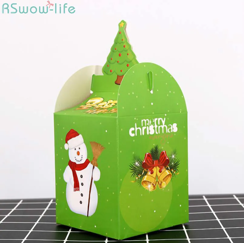 

2 Pcs Christmas Apple Packing Box Christmas Eve Gift Box Creative Cartoon Gift Wrapping Carton For Festive Party Supplies