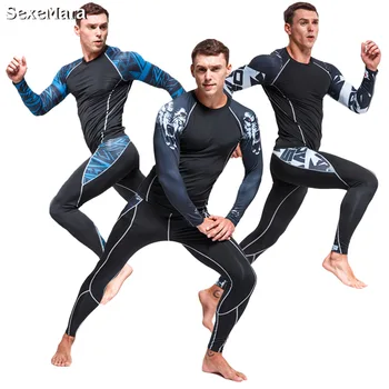 

New Men Thermal Underwear Sets for men Compression Sweat Quick Drying Thermo Underwear Men's Clothing Long Johns