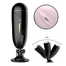 FOX Free Hand Masturbation Cup Electric Automatic Sucking Voice Interaction Vagina 7 Speed Vibrator Sex Toys for Men