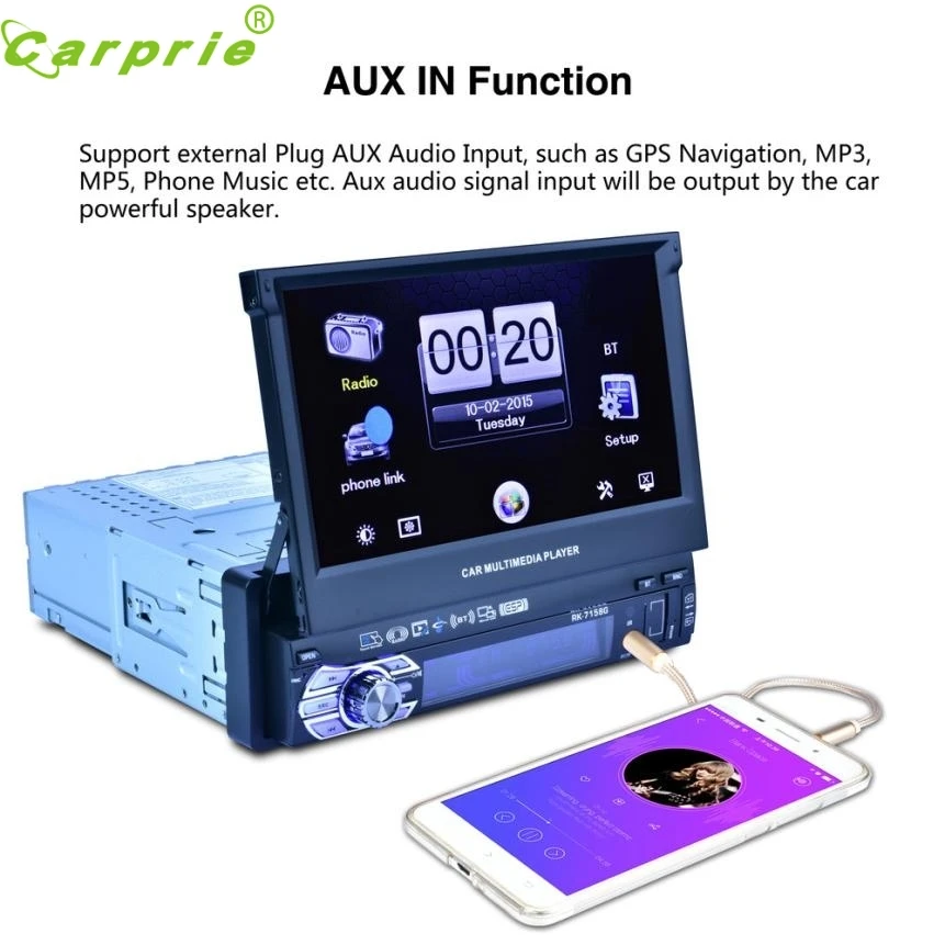 

Single 1 Din 7 Inch Flip Car Stereo Radio Player Touch Screen USB SD Dropshipping Aug22
