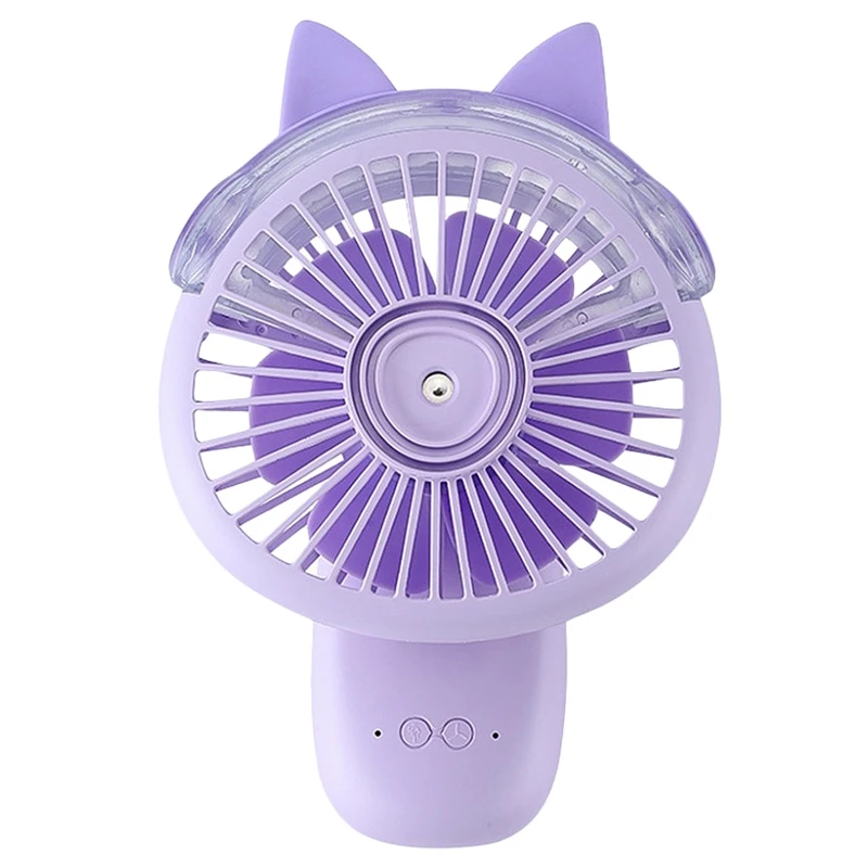 

Rechargeable Fan With Air Humidifier Usb Aroma Essential Oil Diffuser Portable Handheld Mini Fan