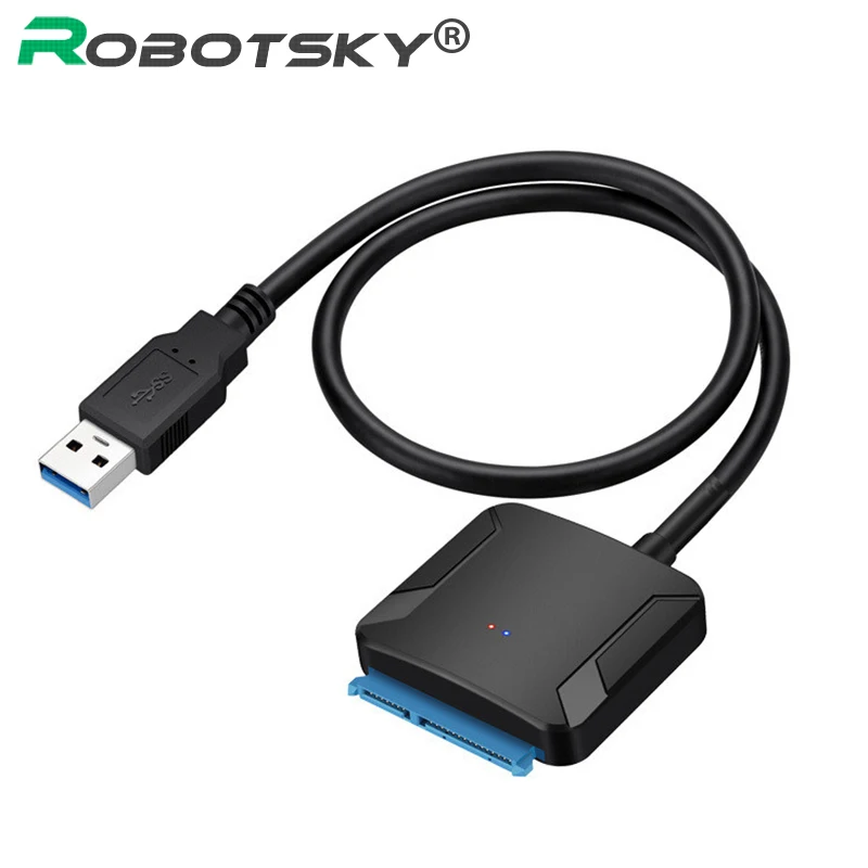 

Sata Cable USB 3.0 to 22Pin sataIII Adapter Converter with Power adapter for 2.5" 3.5"sata HDD SSD