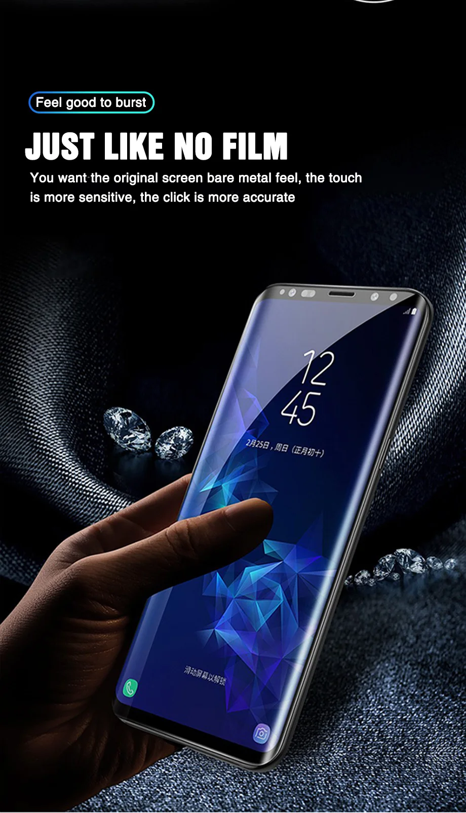 111D полностью изогнутое закаленное стекло для Samsung Galaxy S9 S8 Plus Note 9 8 Защитная пленка для экрана на Samsung S7 S6 Edge S9