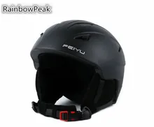 Happy skiing holidays new ski helmet men and women outdoor Snowboarding cap snow helmet Safety hat protective ski equipment