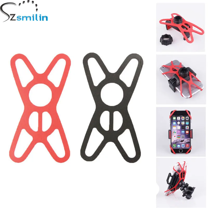 

Cheap Gel Promotional Gifts Universal Mobile Phone GPS Bicycle Motor Scooter Holder Fixed Strap band Elasticity bracket bandage