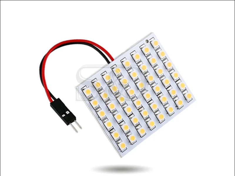 48 SMD Светодиодная панель теплого белого света для автомобиля T10 BA9S купольная