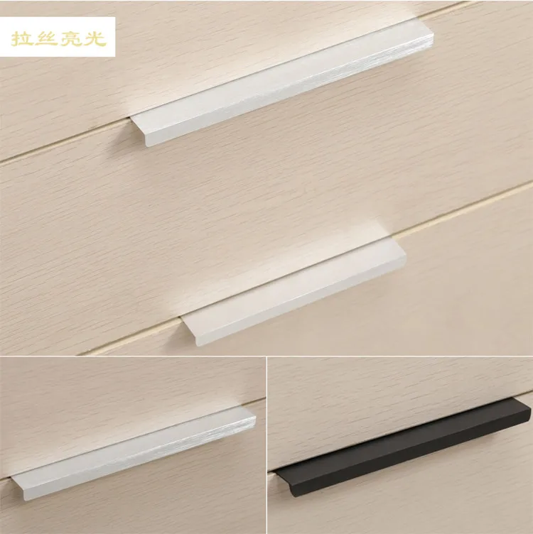 black hidden furniture handles Zinc alloy kitchen cabinet knob  (2)
