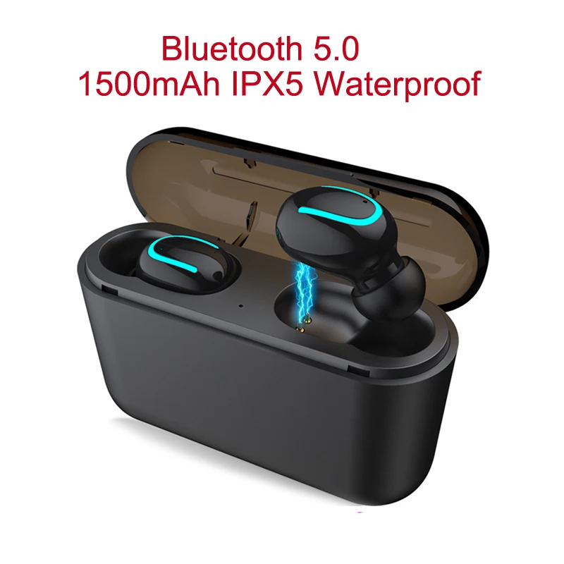TWS Q32 беспроводные наушники Bluetooth 5 0 мини гарнитура стерео глубокий бас с зарядным