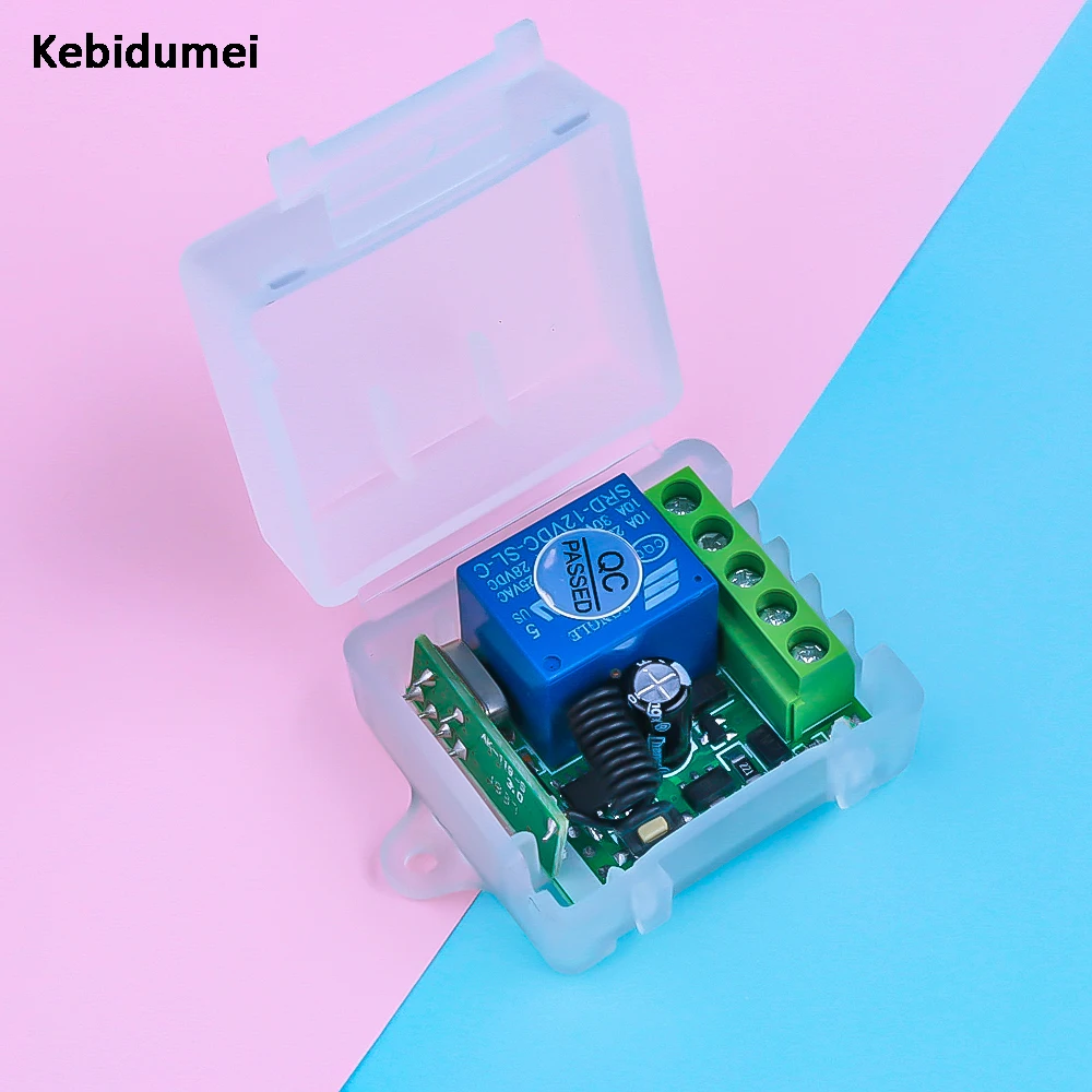 

433Mhz Universal Wireless Remote Control Switch DC 12V 1CH Relay Receiver Module