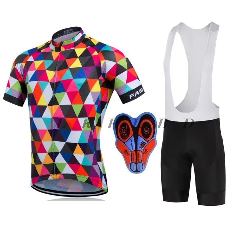

2019 NEW FASTCUTE Cycling Jersey Multicolor Bicycle Bike Short Sleeve Sportswear Cycling Clothing maillot Cycling Jerseys sets