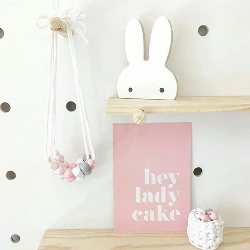 

INS Nordic Style Wooden Wall Hook For Kids Room Decoration Wood Hanger Hooks For Baby Clothes Hanger Coat Key Holder Organizer