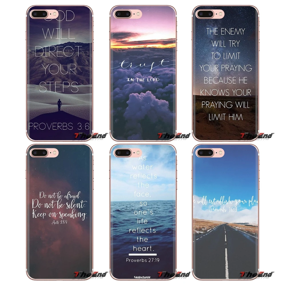 TPU Case Covers Faith Christian Inspirate Proverbs For LG Spirit Motorola Moto X4 E4 E5 G5 G5S G6 Z Z2 Z3 G2 G3 C Play Plus Mini |