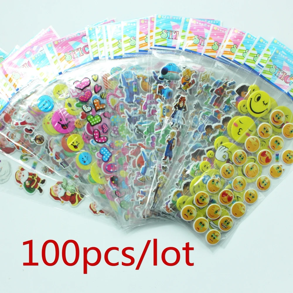 100 Pcs Lot Gelembung 3D Klasik Mainan Scrapbook Untuk Anak Anak