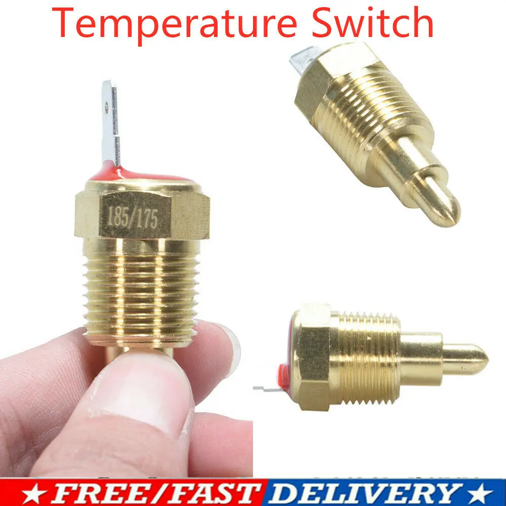 

175-185 Degree Electric Thermostat Temperature Switch fr 10/12/14/16 Cooling Fan