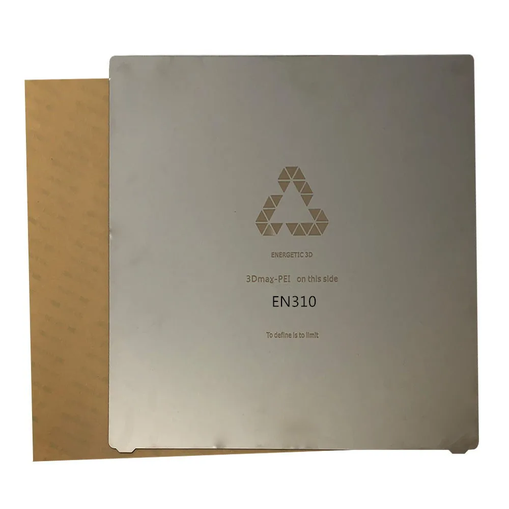 

ENERGETIC PEI Flexplate,Build Sheet Spring Steel Flex Base 300x310mm for CR-10 10S Upgrade 3D Printer Heated Bed