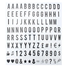 104pcs Cinematic Lightbox Replacement Letters & Numbers Signs black for A4 Light Up Letter Box Sign Message Board 65.4x35mm(LE