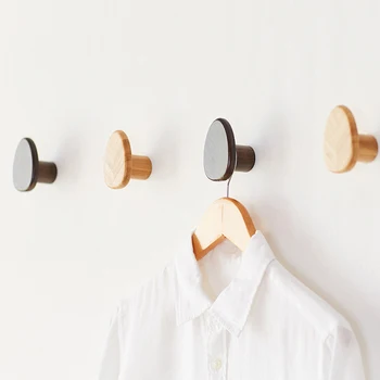 

ZEN'S BAMBOO Wall Coat Hook Home Docer Wood Hanger Clothes Storage for Entrayway