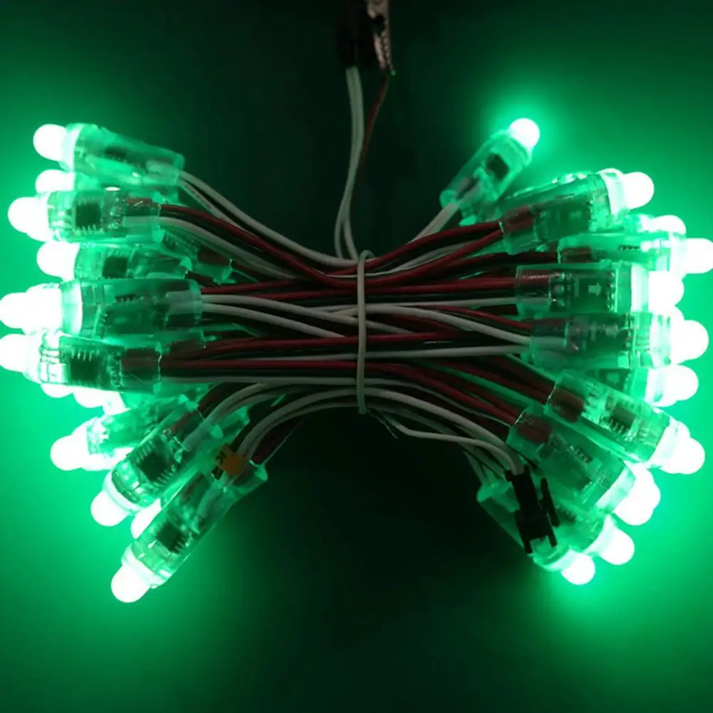 Зонд Блестящий 50 шт./лот 12 мм WS2811 2811 IC RGB светодиодный модуль водонепроницаемый DC12