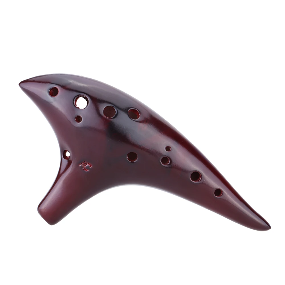 Ashata Ocarina de paille fumé Instruments Ocarina, 12 Trous Alto C