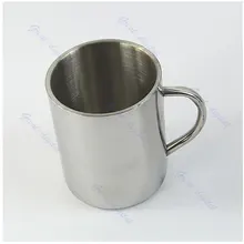 450 ml de Acero Inoxidable Taza Vaso Camping Taza de Dos pisos Bilayer Tazas