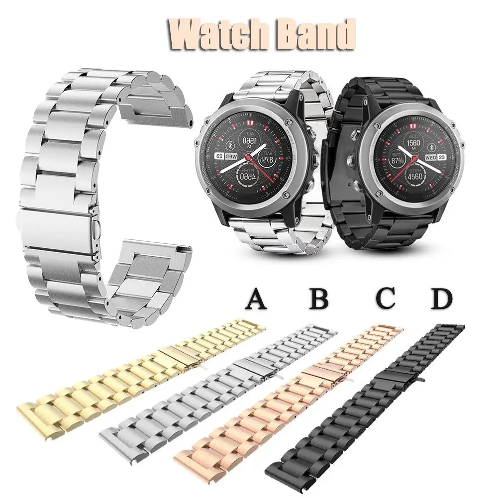 

Fashion Stainless Steel Quick Install Replacement Watch Band Strap for Garmin Fenix 3/ Fenix 3HR/ Fenix 5X Smart Watch Replace