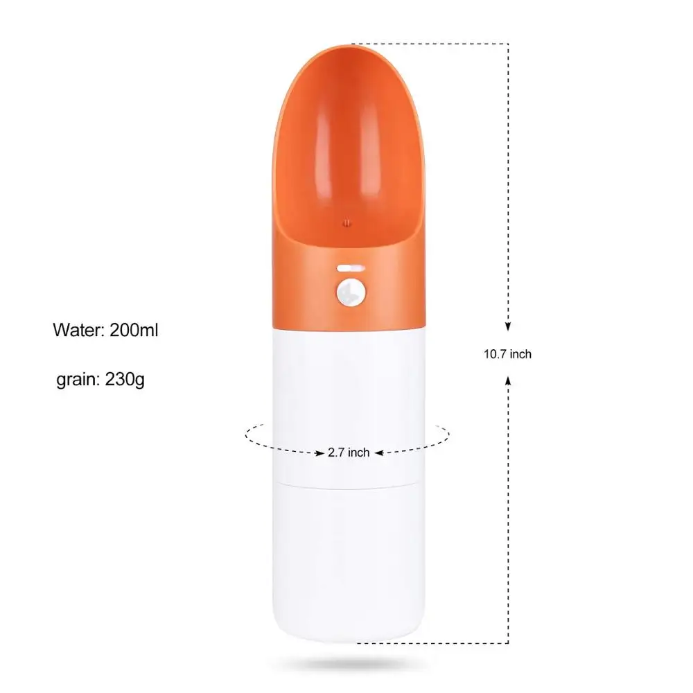 

Portable pet food bottle, double layer design is suitable for small pet dog travel, outdoor walk car