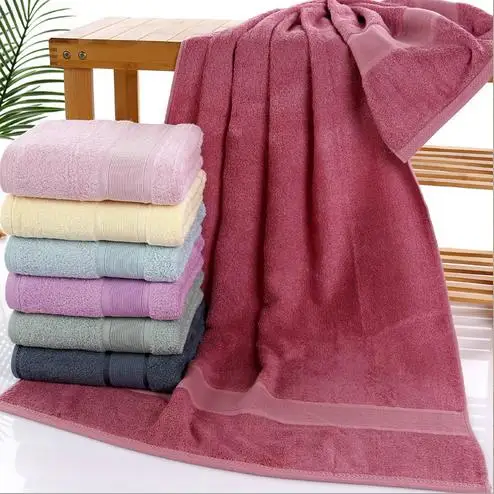 Smooth Anti-bacterial Bamboo Fiber Bath Towels Beach Towel For Adults Absorbent Terry Luxury bathroom Men Women Basic | Дом и сад