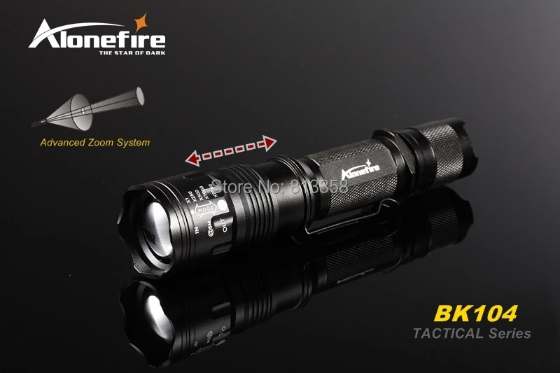 Alonefire bk104 тактический серии CREE xm-l T6 LED 5 Режим профессиональный зум тактический фонарик свет