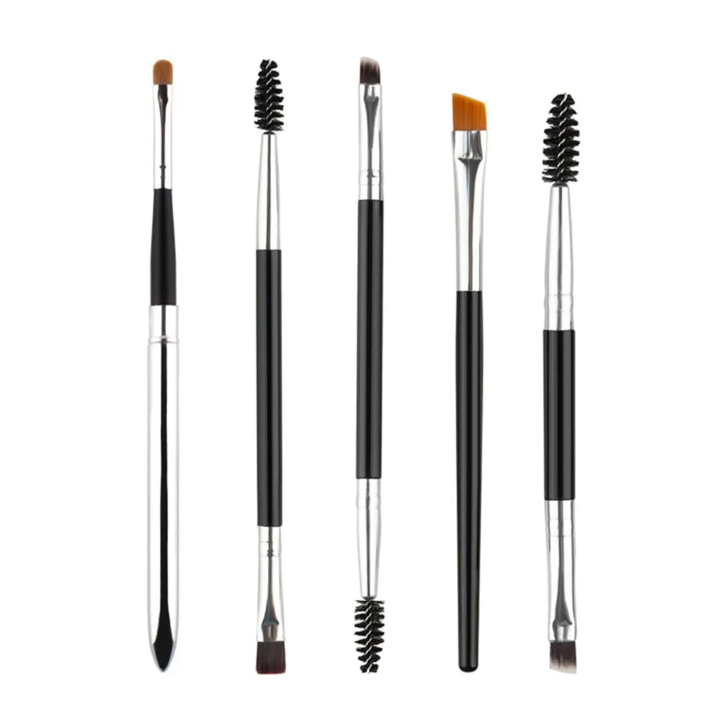 5pcs Double Sided Ended Eyebrow Makeup Brush Eyeshadow Eyeliner Eyelash