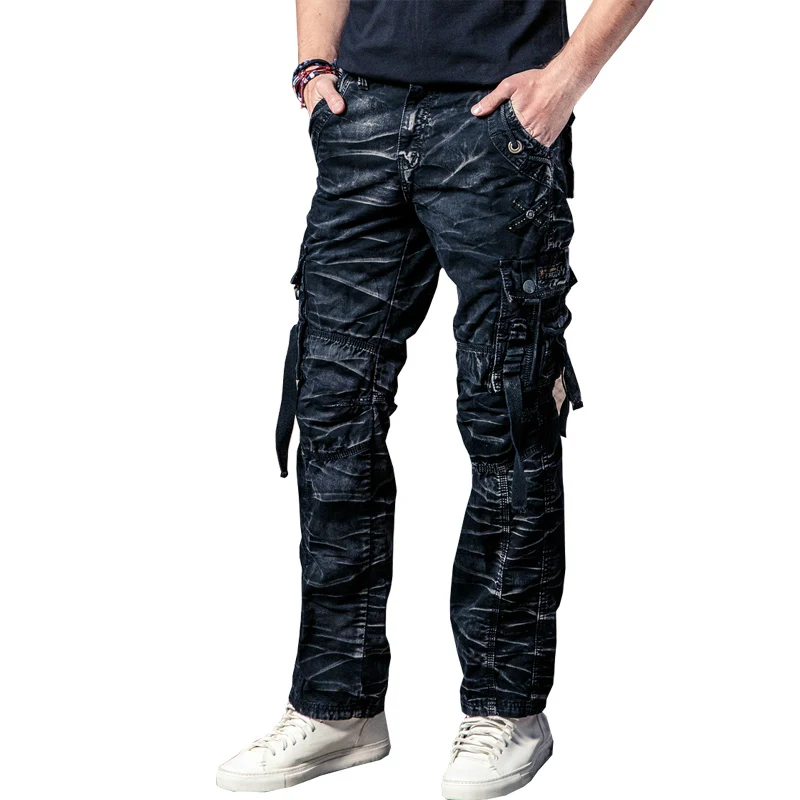 Дропшиппинг новые хлопковые мужские брюки карго мульти-карманы мешковатые брюки военные комбинезоны 29-40 JPCK02