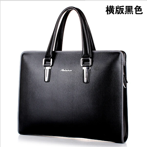 Новое поступление Бизнес Мужские сумки искусственная кожа 15 "большие черные платья ноутбука Портфель для человека модный бренд мужской